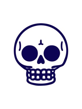 Kafatası dövmesinin neon ışık efekti animasyonu