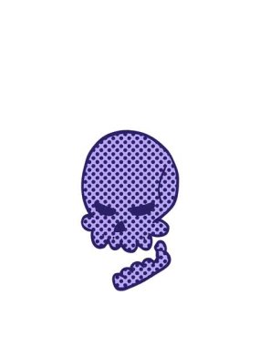 Cadılar Bayramı kafatası çizgi filminin zıplama hareketi