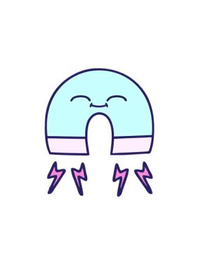 Şirin mıknatıs karikatürünün gösterişli satış animasyonu