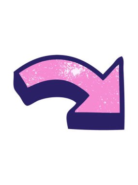 Bir yön okunun retro grunge doku çizgi filminin ışık efekti animasyonu