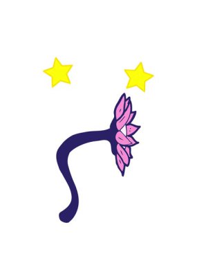 dönen yıldızlar karikatür çiçek tasarımının animasyonu