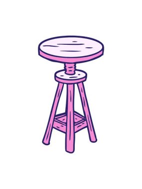 karikatür ayarlanabilir sanatçı taburesinin dönen hareket animasyonu