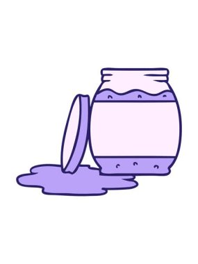 Çilek reçeli karikatürünün animasyonunu salla ve durdur