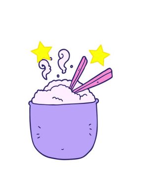 dönen yıldızlar çizgi film kasesi pirinç animasyonu