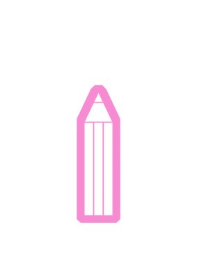 Bir kalem simgesinin vektör illüstrasyonunun canlandırılması