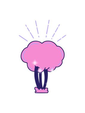 Geleneksel dövme stili ağaç çiziminin canlandırılmasının simli etkisi