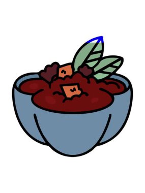 Geleneksel sıcak Brezilya feijoada yahnisinin animasyonunu canlandırın.