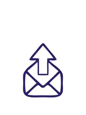 Bir e-posta işaretinin çizgi film çiziminin canlandırmasını genişletiyorum