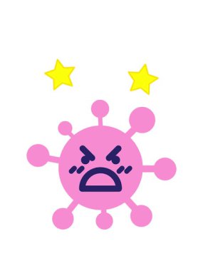 dönen yıldızlar kızgın patron virüsünün animasyonu