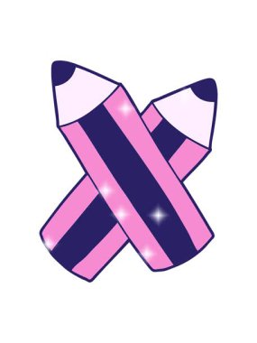 Çizgi film kalemlerinin ışıltı etkisi