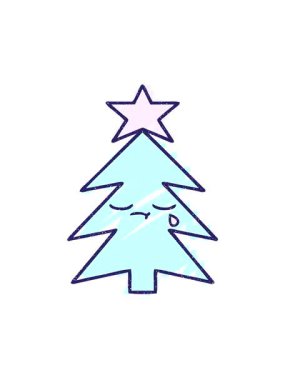 Noel Ağacı Tebeşir skecinin dönen hareketli animasyonu