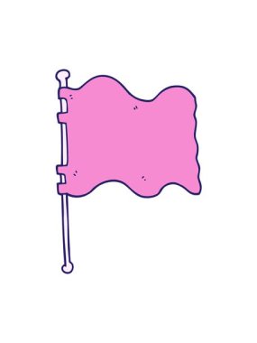 karikatür bayrağının hareketli animasyonu