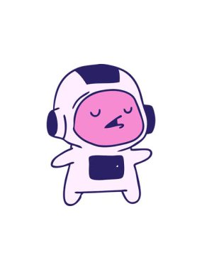 Sevimli bir astronotun canlandırmasının dikkat çekici animasyonu