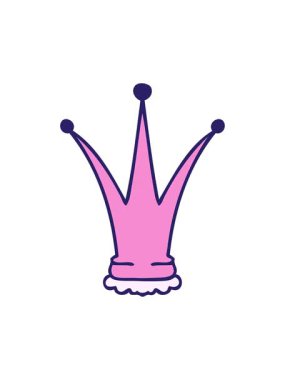 Titrek hareketli el animasyonu çizilmiş tuhaf çizgi film altın taç