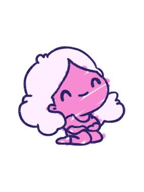 Mutlu Kadın Chalky Çiziminin basınçlı animasyonu