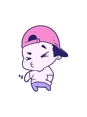 Parlak ışık efekti çizgi filmdeki havalı çocuğun animasyonu