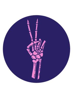 İskeletin canlandırma efektini pikselleştir barış işareti ver