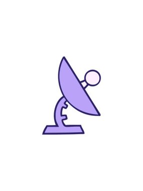 Satışlar, güzel bir uydu anteninin karikatürünü gösteriyor.