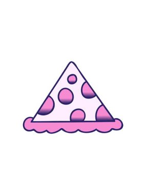 Değişken gölgeli pizza diliminin dönen hareketli animasyonu