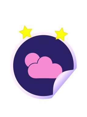 dönen yıldızların animasyonu dairesel kabuk soyma etiketi güneş ışığı ve bulut karikatürü