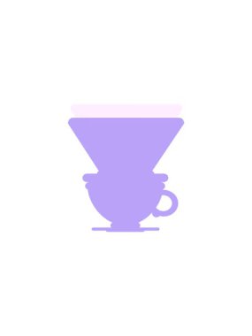 Filtre kahve fincanının düz renkli bir çiziminin gösterişli satış animasyonu