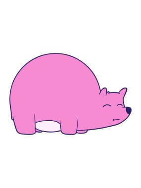 Çizgi film ayı çiziminin hareketli animasyonu