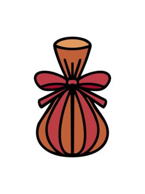 Japon omiyage geleneğinde paketlenmiş hediyenin hareketli animasyonu