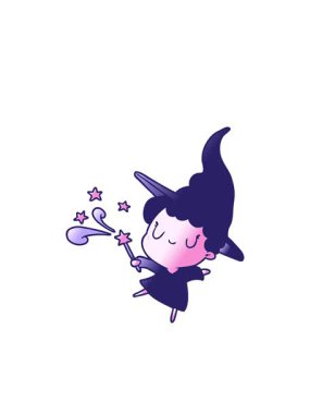 Yanıp sönen radyal çizgiler sevimli çizgi film cadı döküm büyü animasyonu