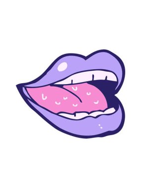 Gülümseyen ağız çizgi filminin ışık efekti