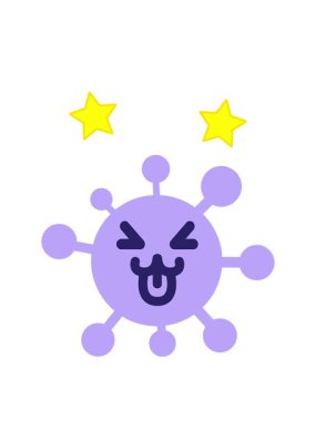 dönen yıldızlar memnun kedi virüsünün animasyonu