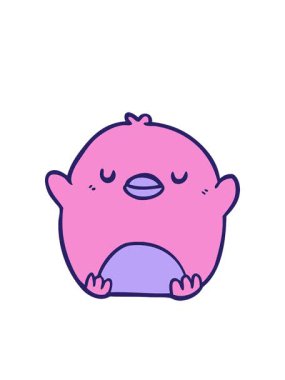 Yanıp sönen radyal çizgiler sevimli çizgi film penguenlerinin animasyonları