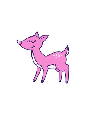 Bir geyiğin çiziminin radyoaktif parlak animasyonu