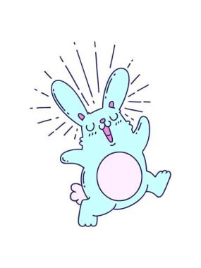 Geleneksel dövme stili, hoplayıp zıplayan bir tavşanın canlandırma efekti