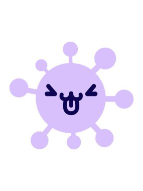 Sevimli hayvan virüsünün neon ışık efekti animasyonu