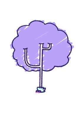 ağaç tebeşiri çiziminin efekt animasyonunu renklendir