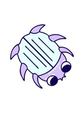 el çizimi çizgi film böceğinin neon ışık efekti animasyonu