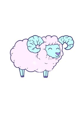 Çizgi film koçunun ışıltı etkisi