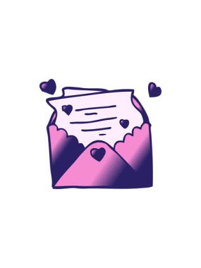 karikatür karikatür aşk mektubunun yıldız patlaması etkisi animasyonu