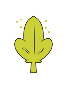 Çizgi film yaprak karalamalarının renk animasyonu