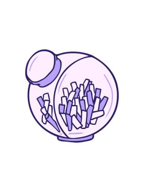 Şeker kavanozundaki çizgi film şekerinin parlak ışık efekti