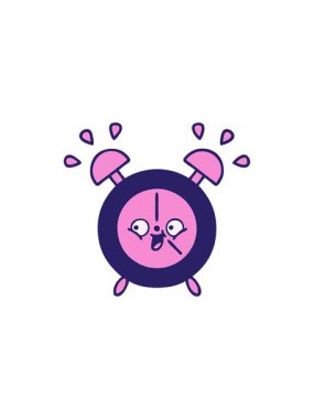 Bir alarmlı saatin çizgi filminin yıldız patlaması etkisi animasyonu