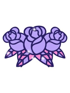 Bir buket çiçeğin tasarlanmasının ışıltı etkisi