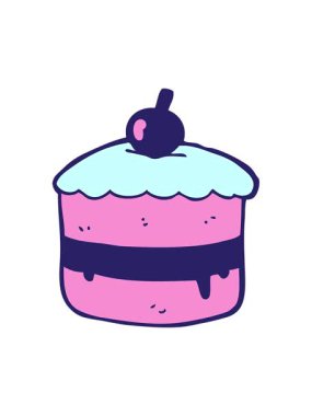 Pasta çizgi filminin basınçlı animasyonu