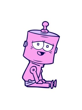 neon ışık efekti çizgi film karakteri animasyonu