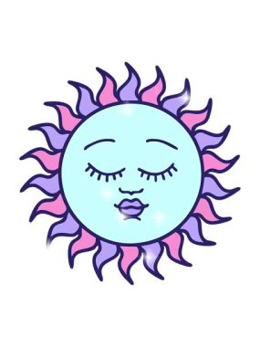 Güneşin yüz tasarımı ile canlandırılması