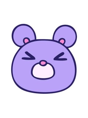 El çiziminin titreşimli hareketi fare suratlı garip çizgi film karakteri