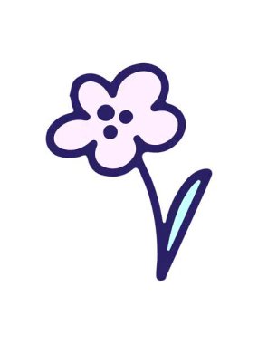 pixelize effect animation of simple flower design