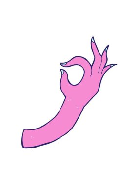 vibrating motion animation of cartoon hand symbol