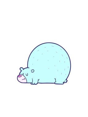 Bir kutup ayısı neon çizgi filminin yanıp sönen radyal çizgileri.