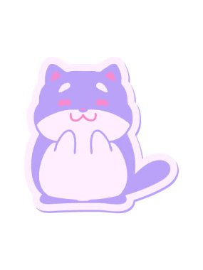 Mutlu küçük Corgi çıkartmasının titreyen hareketli animasyonu